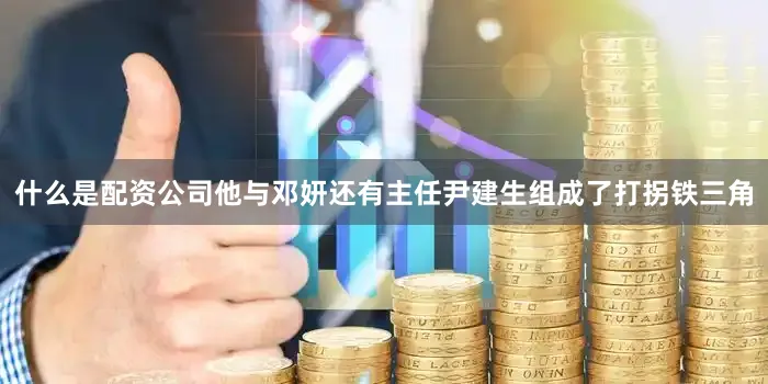 什么是配资公司他与邓妍还有主任尹建生组成了打拐铁三角